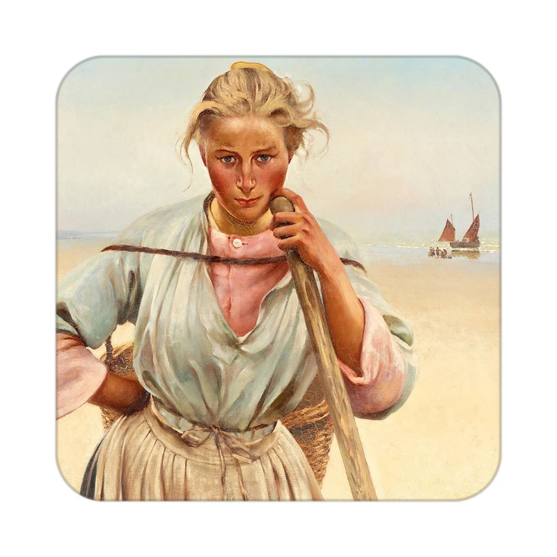 زیر لیوانی کاکتی طرح نقاشی رنگ روغن مدل mg10536