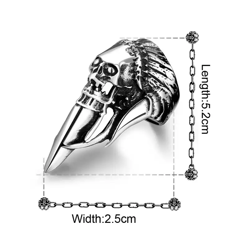 انگشتر مردانه گومایا مدل جنگوی سرخپوستی