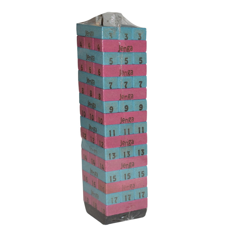 بازی 48  تکه جنگا رنگی پوپک مدل Jenga Joy