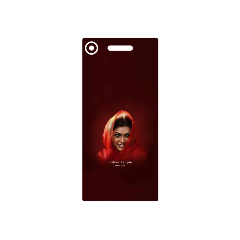 برچسب پوششی ماهوت مدل Portrait of an Indian Woman مناسب برای گوشی موبایل سونی Xperia XZ1