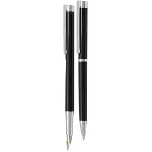 Europen Theory Ballpoint Pen and Fountain Pen Set - with Steel Body