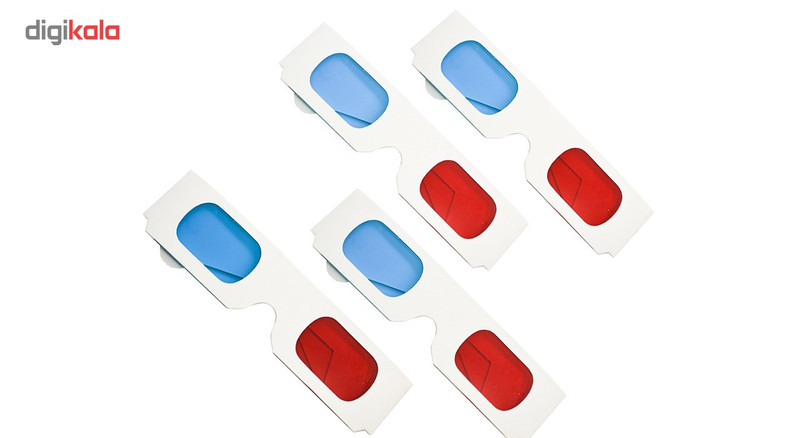 عینک سه بعدی طرح White color بسته چهارعددی