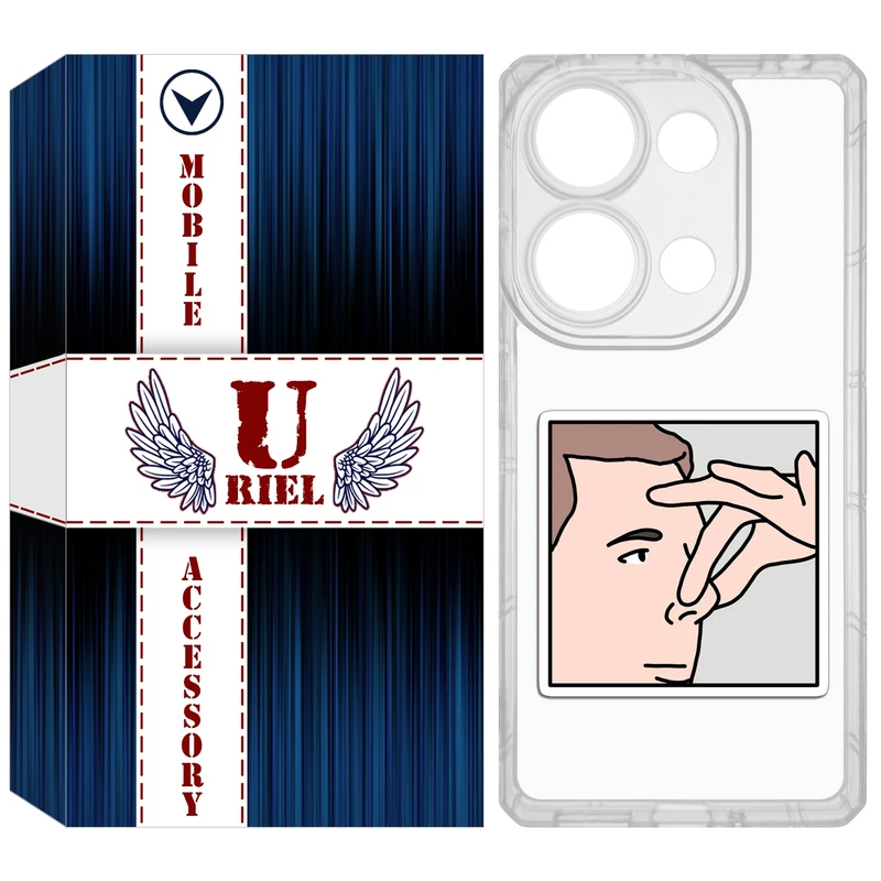 کاور یوریل مدل Clear کد 87 طرح دماغ مناسب برای گوشی موبایل شیائومی Redmi Note 14S / Note 13 Pro 4G / Poco M6 Pro 4G