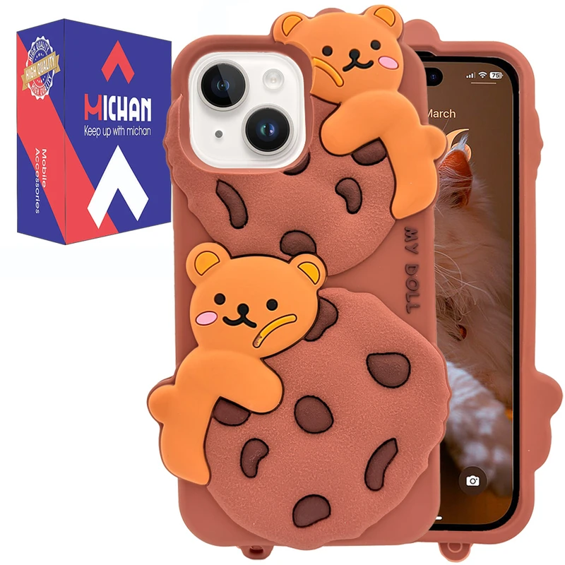 کاور میچان طرح خرس کوکی مناسب برای گوشی موبایل اپل IPHONE 13