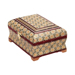 جعبه جواهرات بغل تاسی خاتم کاری مارک اخوان MKH232