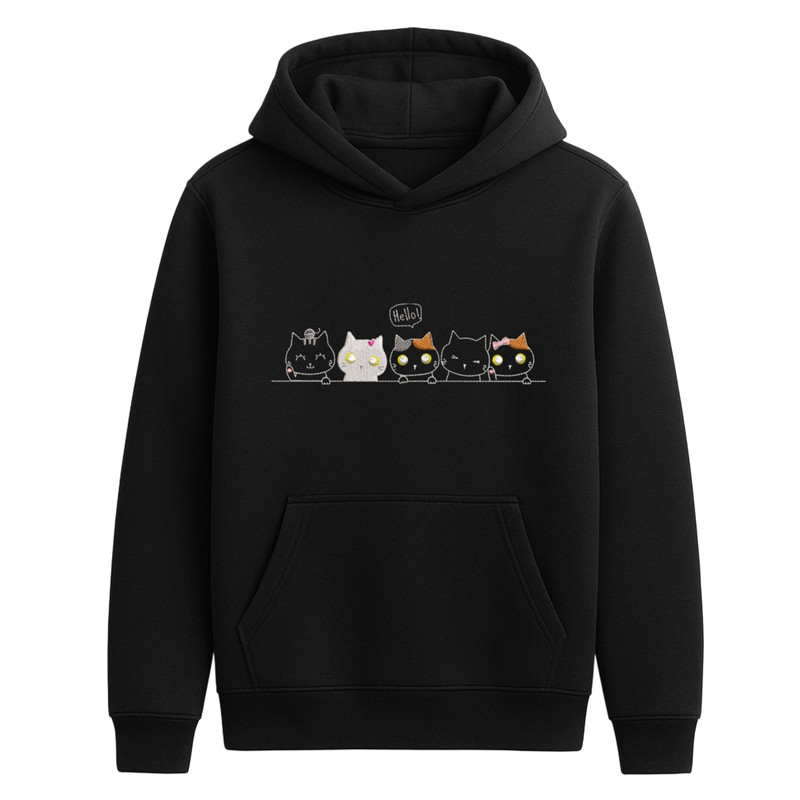 هودی زنانه مدل گلدوزی طرح پیشی کد 0_1