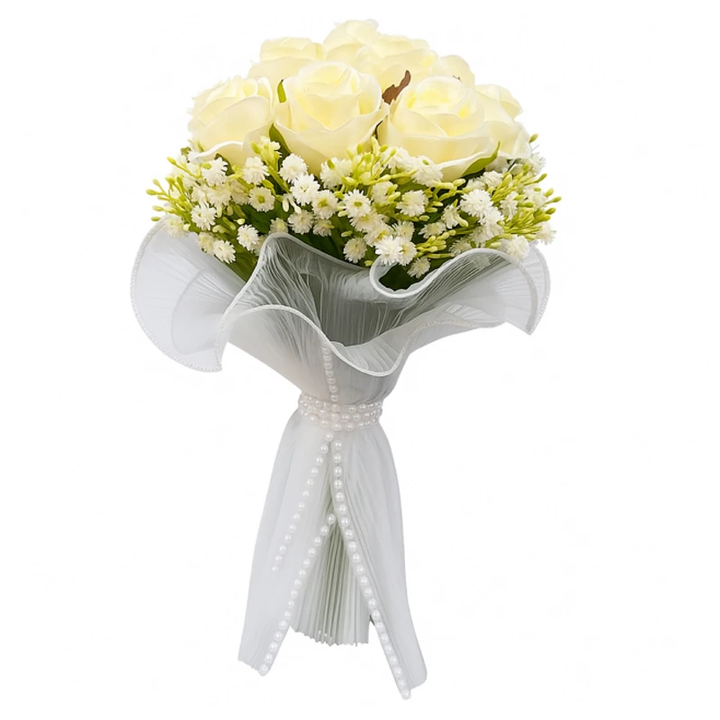 دسته گل مصنوعی مدل رز 14 عددی