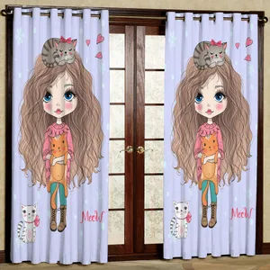 پرده مدل هازان طرح کودک  سایز 280x140 سانتی متر
