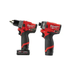 مجموعه دو عددی دریل پیچ گوشتی چکشی شارژی میلواکی مدل m12FPD + m12FID FUEL