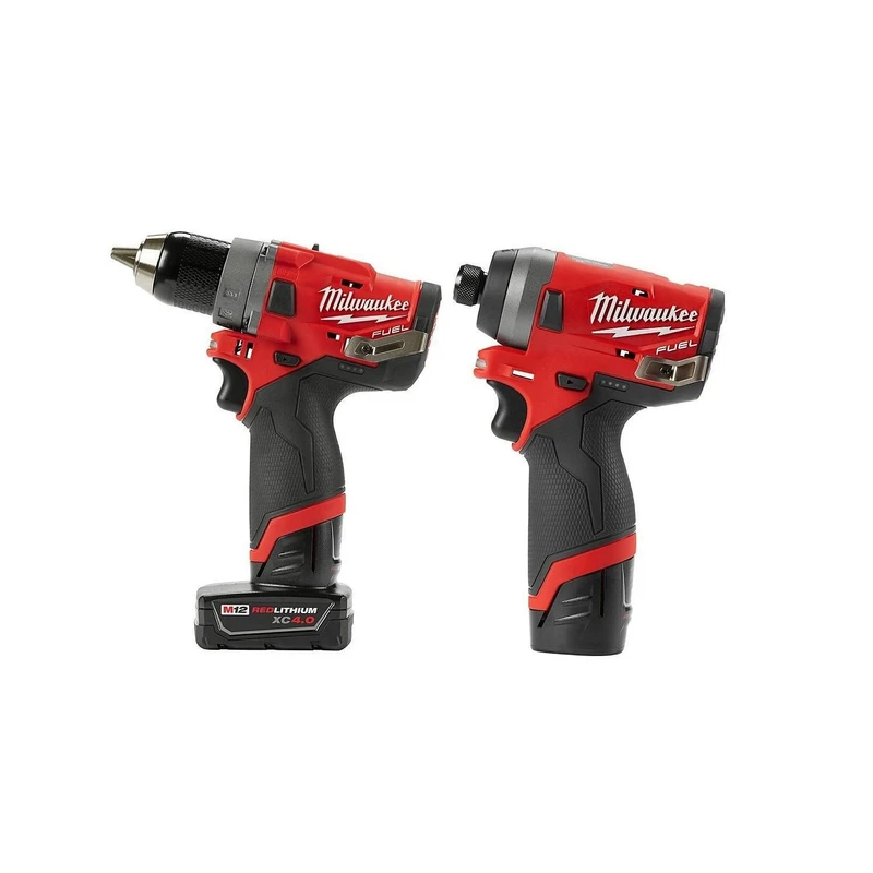 مجموعه دو عددی دریل پیچ گوشتی چکشی شارژی میلواکی مدل m12FPD + m12FID FUEL