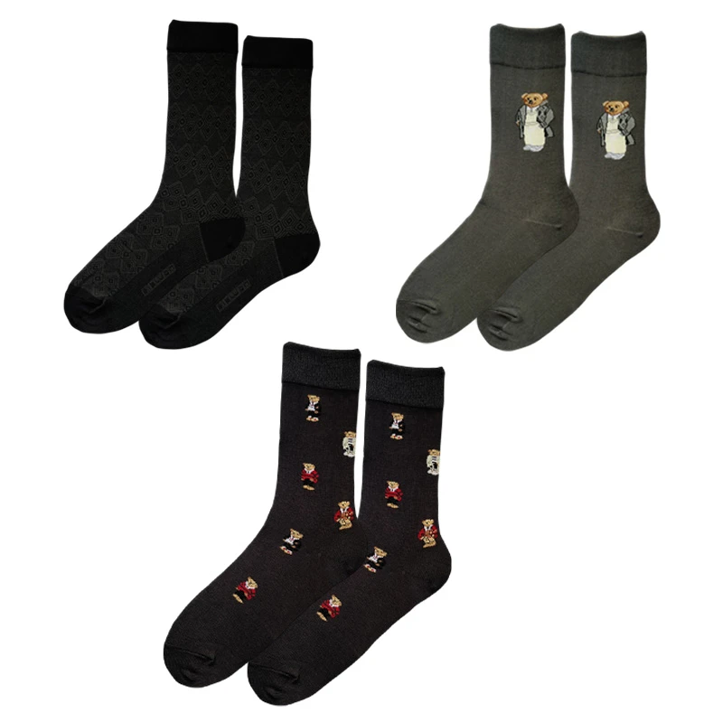 جوراب ساق بلند مردانه ال سون مدل گاد بر کد PH1118 مجموعه سه عددی