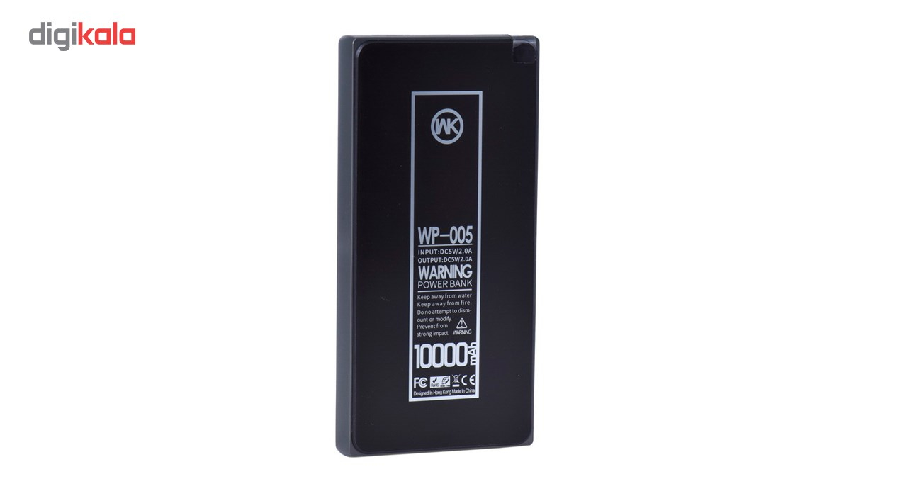 شارژر همراه دبلیو کی مدل WP-005 MIRROR با ظرفیت 10000 میلی آمپر