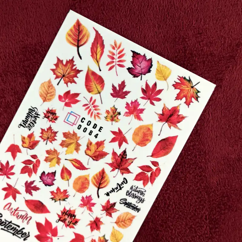 برچسب لنز ناخن مدل پاییز مجموعه 6 عددی