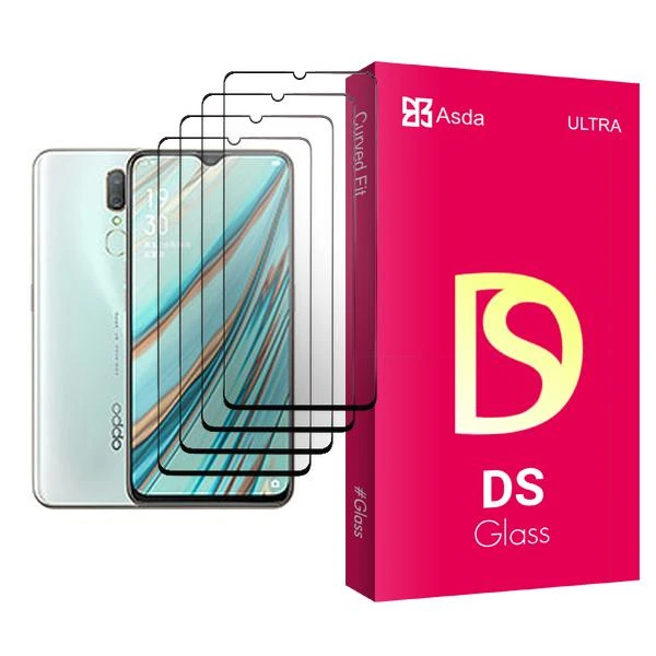 محافظ صفحه نمایش آسدا مدل DS Glass MIX004 مناسب برای گوشی موبایل اوپو A9x بسته چهار عددی
