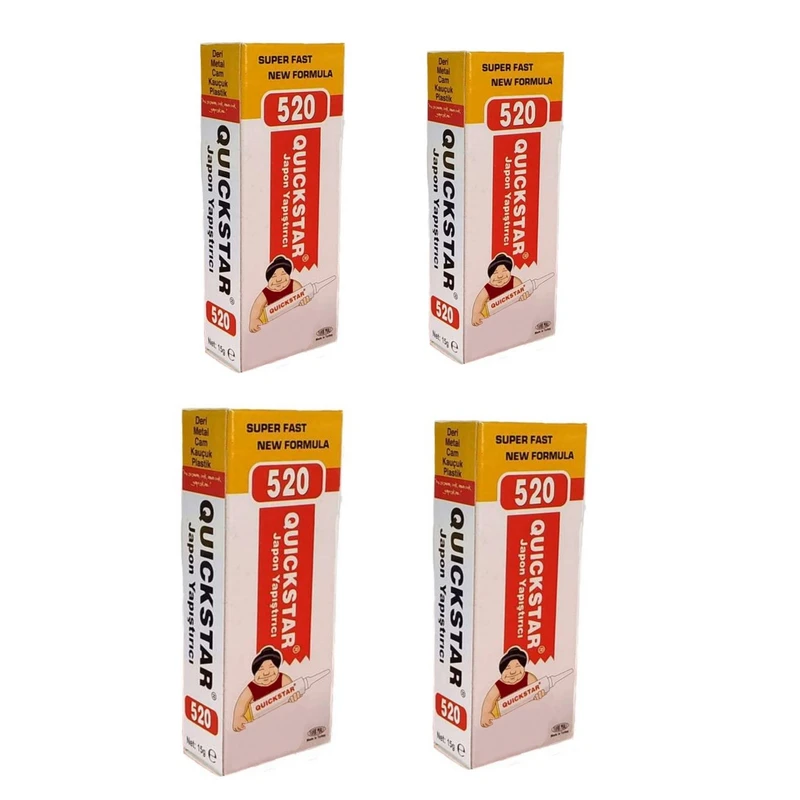 چسب قطره ای کوییک استار مدل 520 وزن 15 گرم بسته چهار عددی