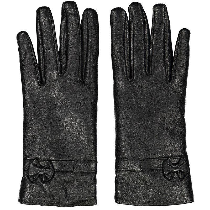 دستکش زنانه چرم مشهد مدل Black R0160
