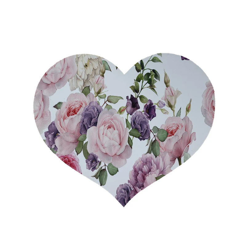 پادری مدل قلب طرح گل کد 5281 سایز 90x90 سانتی متر 