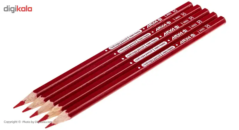 مداد قرمز آریا کد 3002 بسته 12 عددی