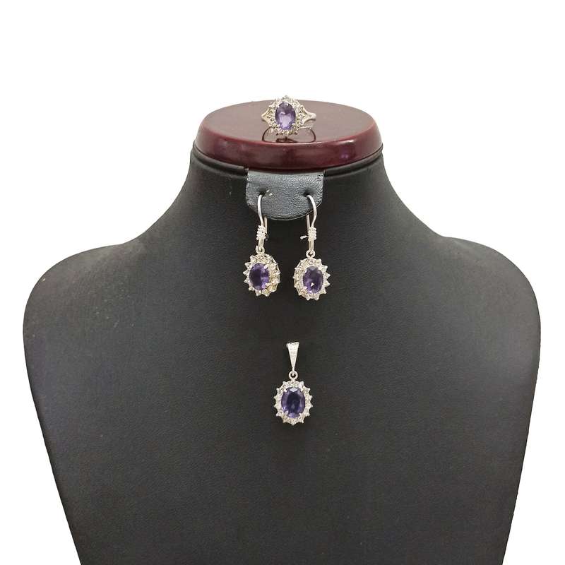 نیم ست نقره زنانه سلین کالا مدل آماتیس کد  ce-as2