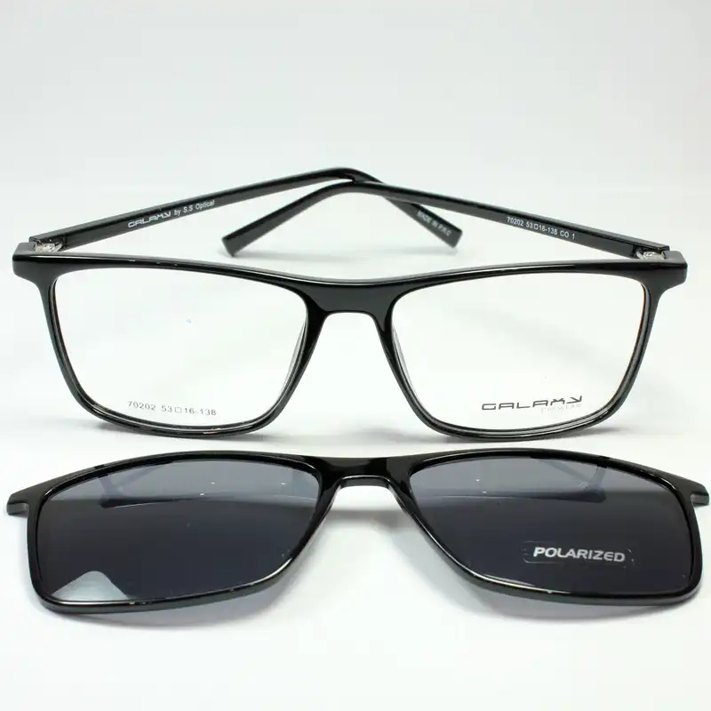 فریم عینک طبی گلکسی مدل 70202 به همراه کاور آفتابی