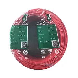 Wire  Electric Flexible With PVC Insulator  Material Copper Voltage 750-450 V  Cross Section Area 1.5 mm 2