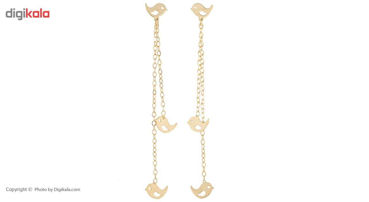 گوشواره طلا 18 عیار رزا مدل EG115