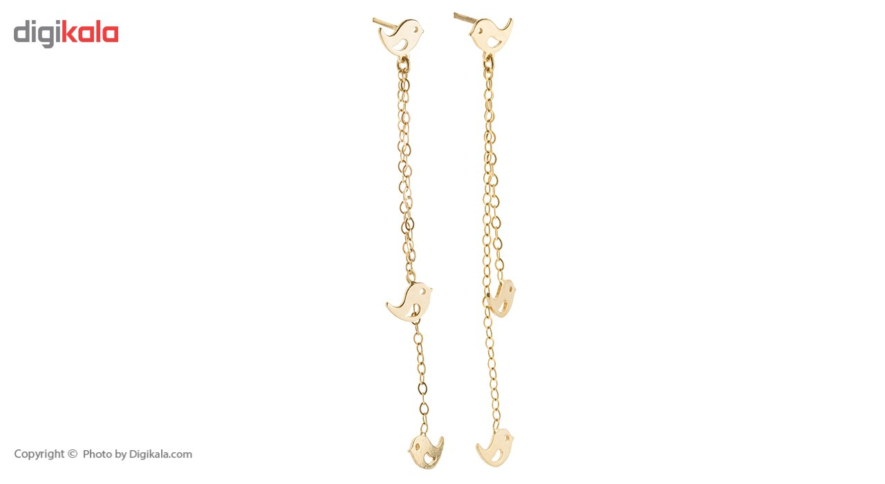 گوشواره طلا 18 عیار رزا مدل EG115
