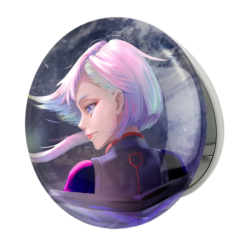 آینه جیبی خندالو طرح لوسی انیمه سایبر بانک Cyberpunk مدل تاشو کد 22452 