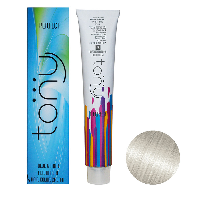 رنگ مو تونی سری دودی شماره 10.1 حجم 100 میلی لیتر رنگ بلوند دودی فوق العاده روشن