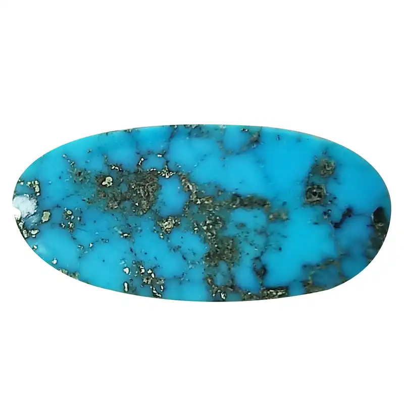 سنگ فیروزه نیشابور طبیعی سلین کالا مدل بیضی کد pc2-2