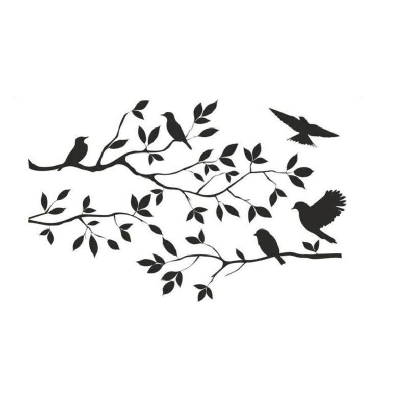 استیکر والتت مدل شاخه درخت و پرندگان کد 10