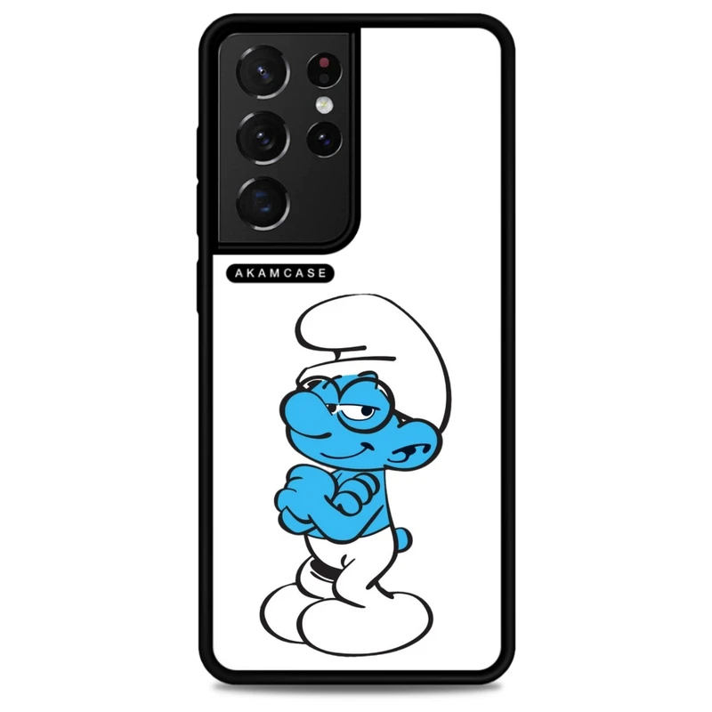 کاور آکام مدل AMC-WSGS21U-SMURFS-26 مناسب برای گوشی موبایل سامسونگ Galaxy S21 Ultra