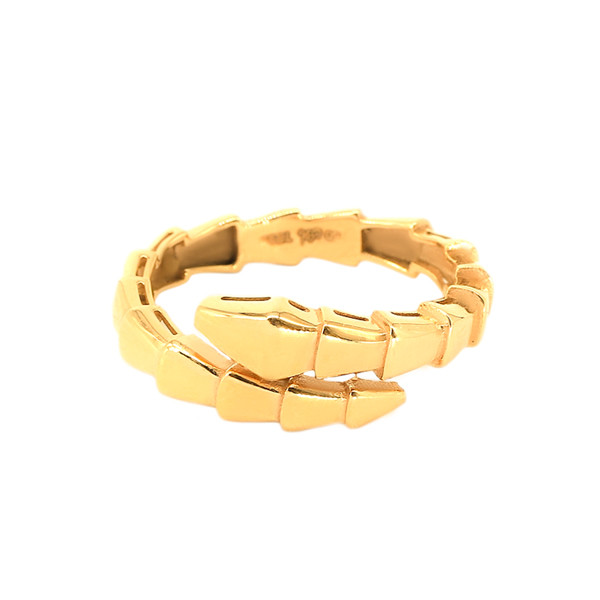 انگشتر طلا 18 عیار زنانه ماوی گالری مدل بولگاری ساده