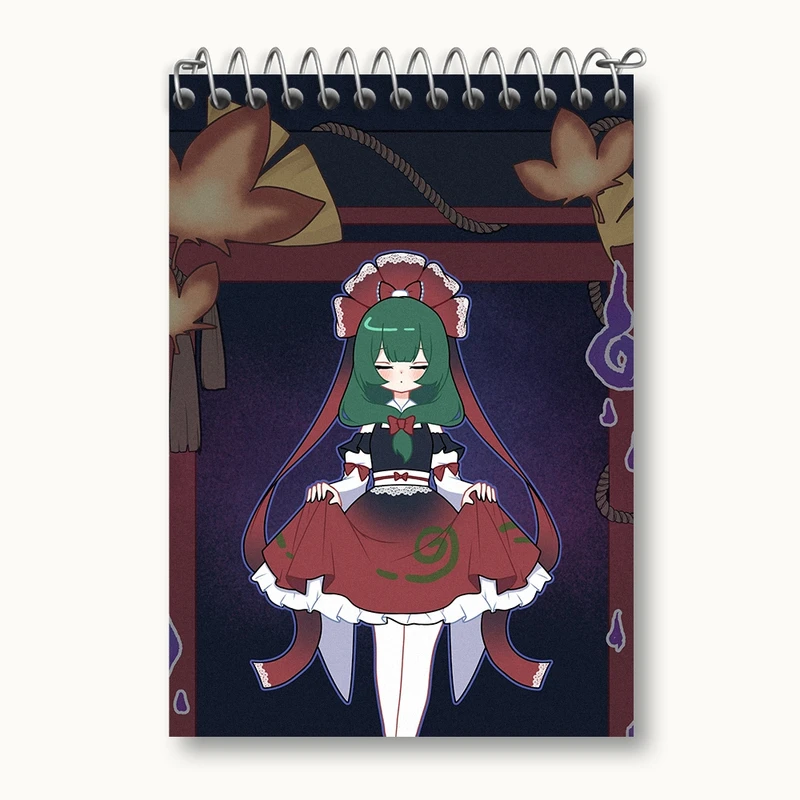 دفتر یادداشت 50 برگ خندالو مدل بازی توهو (Touhou) کد 35788