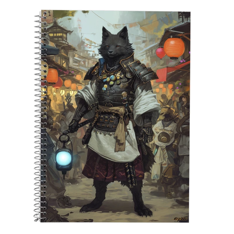 دفتر زبان 50 برگ مدوپد مدل دو خط طرح حیوانات جنگجو کد DF14777