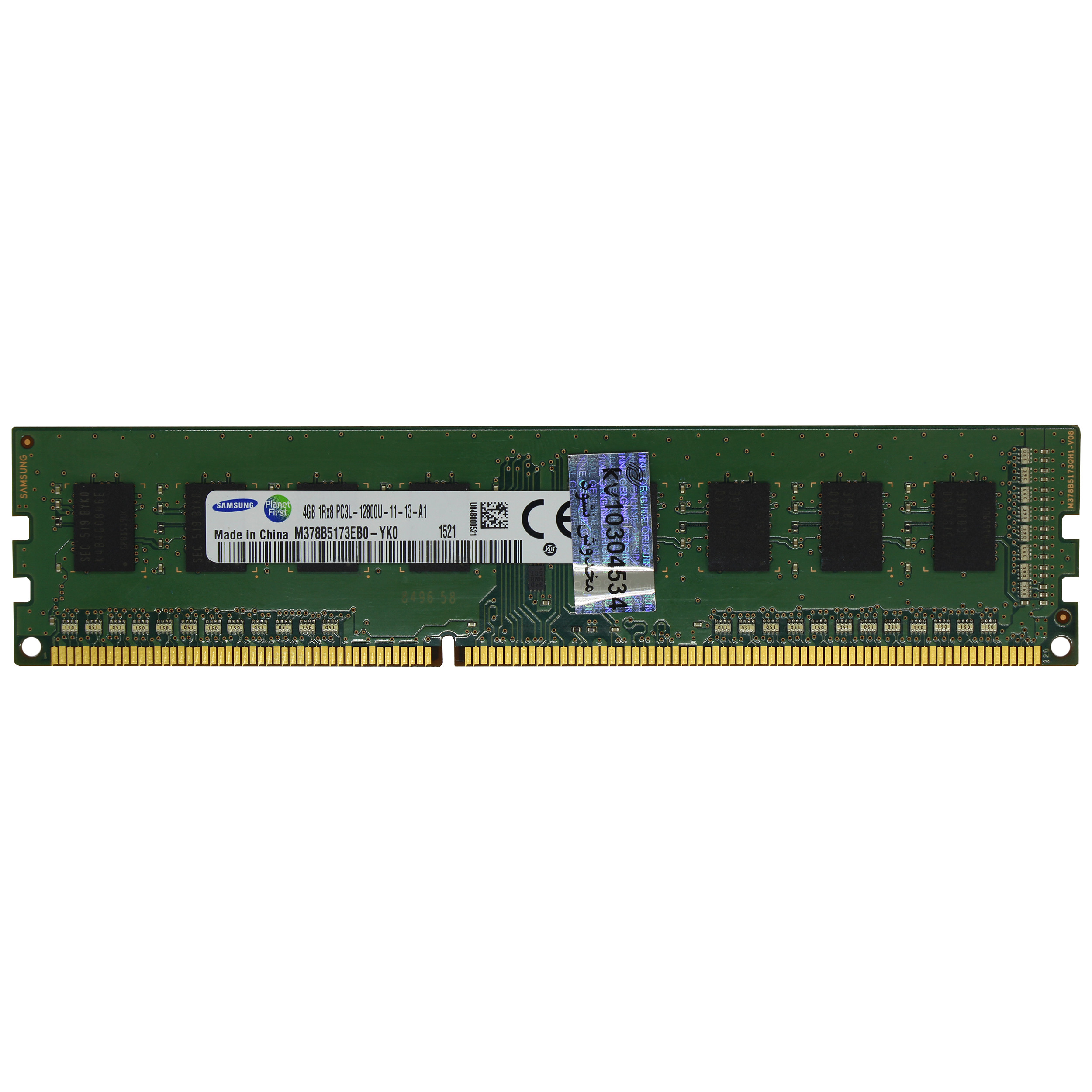 رم دسکتاپ DDR3L تک کاناله 1600 مگاهرتز CL11 سامسونگ مدل M378 ظرفیت 4 گیگابایت