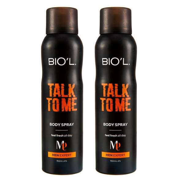 اسپری بدن مردانه بیول مدل TALK TO ME حجم 150 میلی لیتر بسته 2 عددی اسپری بدن مردانه بیول مدل TALK TO ME حجم 150 میلی لیتر بسته 2 عددی