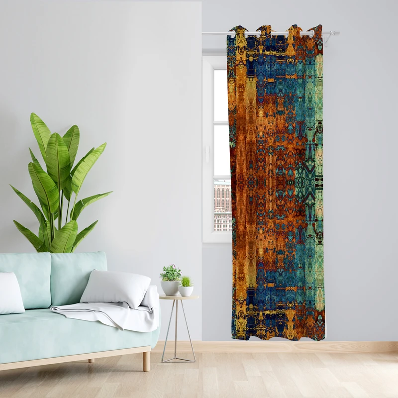 پرده مدل مخمل پانچی کد L 1031L Z سایز 140x200 سانتی متر