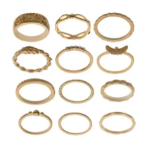 انگشتر زنانه مدل RG-R01 مجموعه 12 عددی