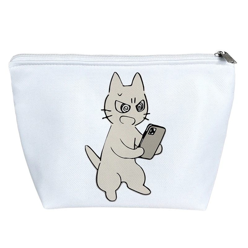 کیف لوازم آرایش دخترانه خندالو مدل گربه عصبانی کد 10389