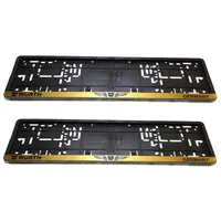 قاب پلاک خودرو قطعه سازان کبیر مدل GHB-ALLGOLD-1030100 مجموعه 2 عددی