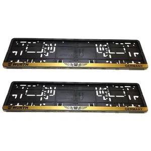 قاب پلاک خودرو قطعه سازان کبیر مدل GHB-ALLGOLD-1030100 مجموعه 2 عددی