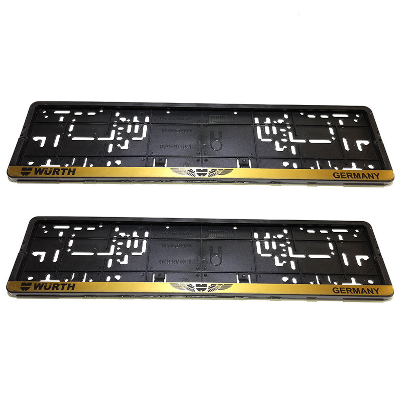 قاب پلاک خودرو قطعه سازان کبیر مدل GHB-ALLGOLD-1030100 مجموعه 2 عددی