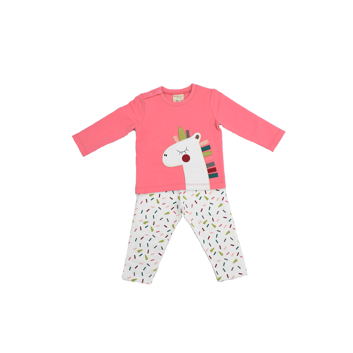 ست تی شرت و شلوار نوزادی رابو مدل 1406