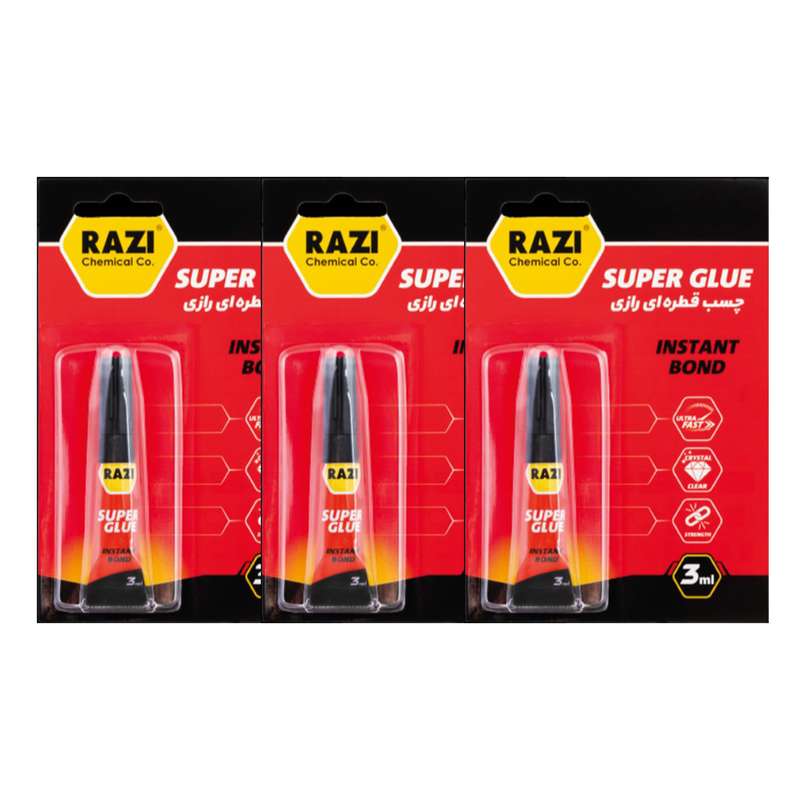 چسب قطره ای رازی  مدل 103  حجم 3 میلی لیتر  بسته 3 عددی