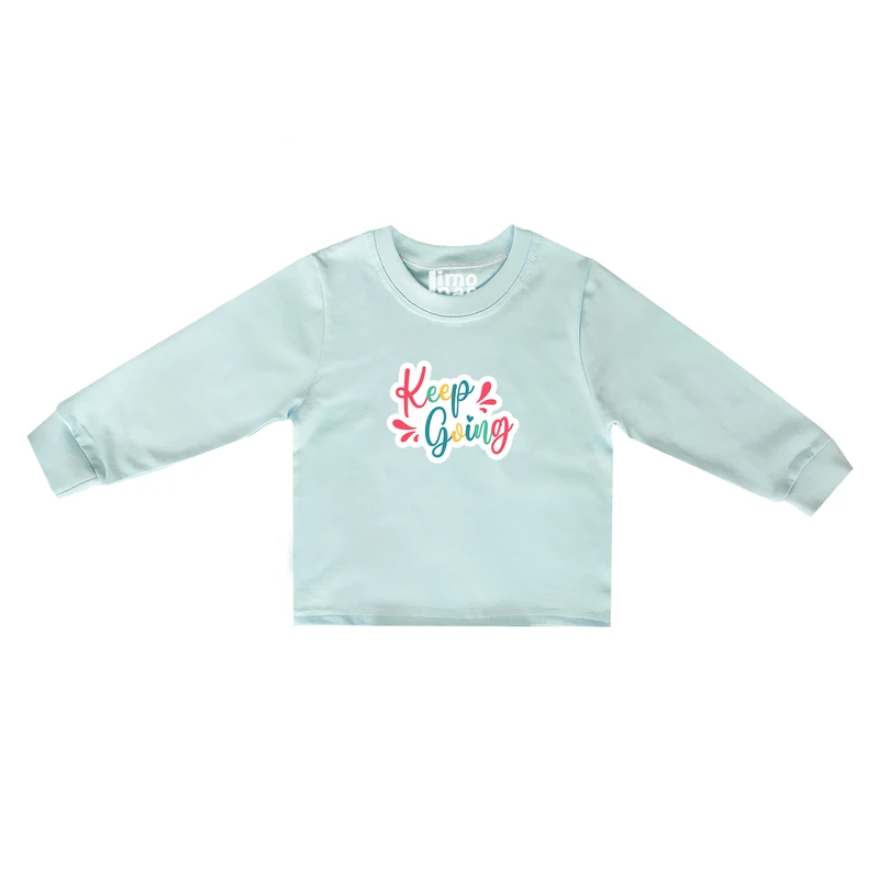 تی شرت آستین بلند دخترانه لیمونار گالری مدل KEEP-GOING