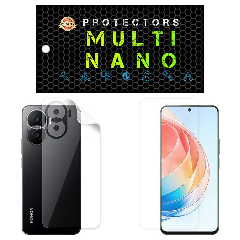 محافظ صفحه نمایش مولتی نانو مدل X-SFT مناسب برای گوشی موبایل آنر Play 7T Pro به همراه محافظ پشت