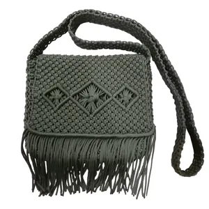 کیف بافتنی مدل مکرومه کد 22