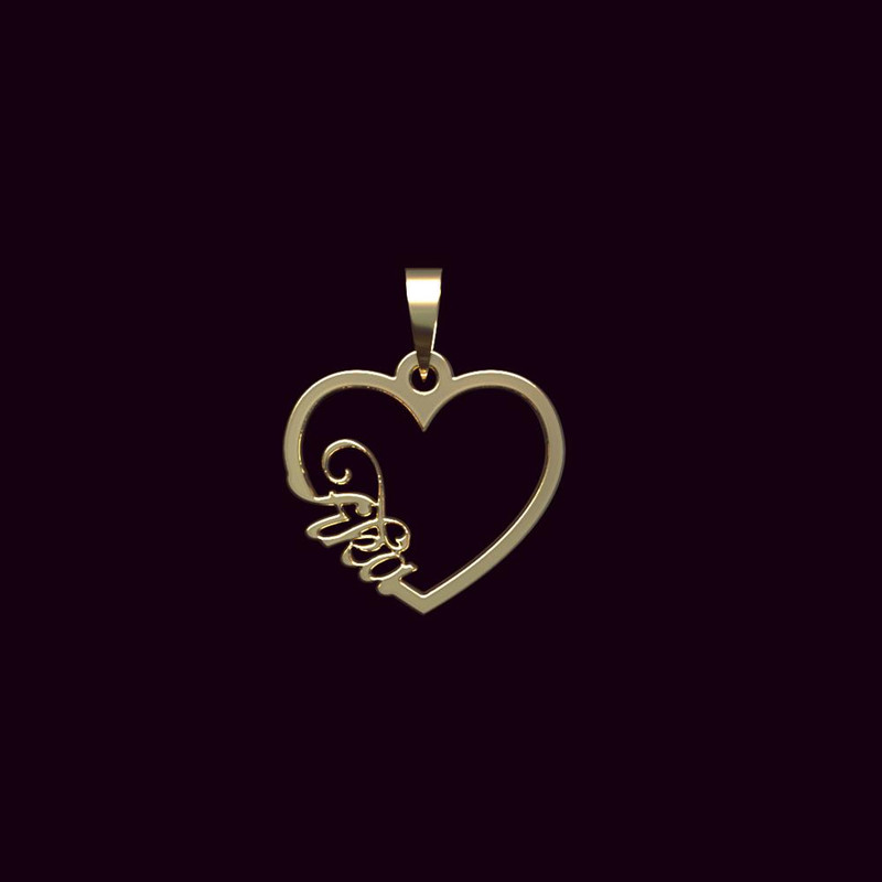 آویز گردنبند طلا 18 عیار زنانه مدوپد مدل اسم فیکا fika کد PB1-10179