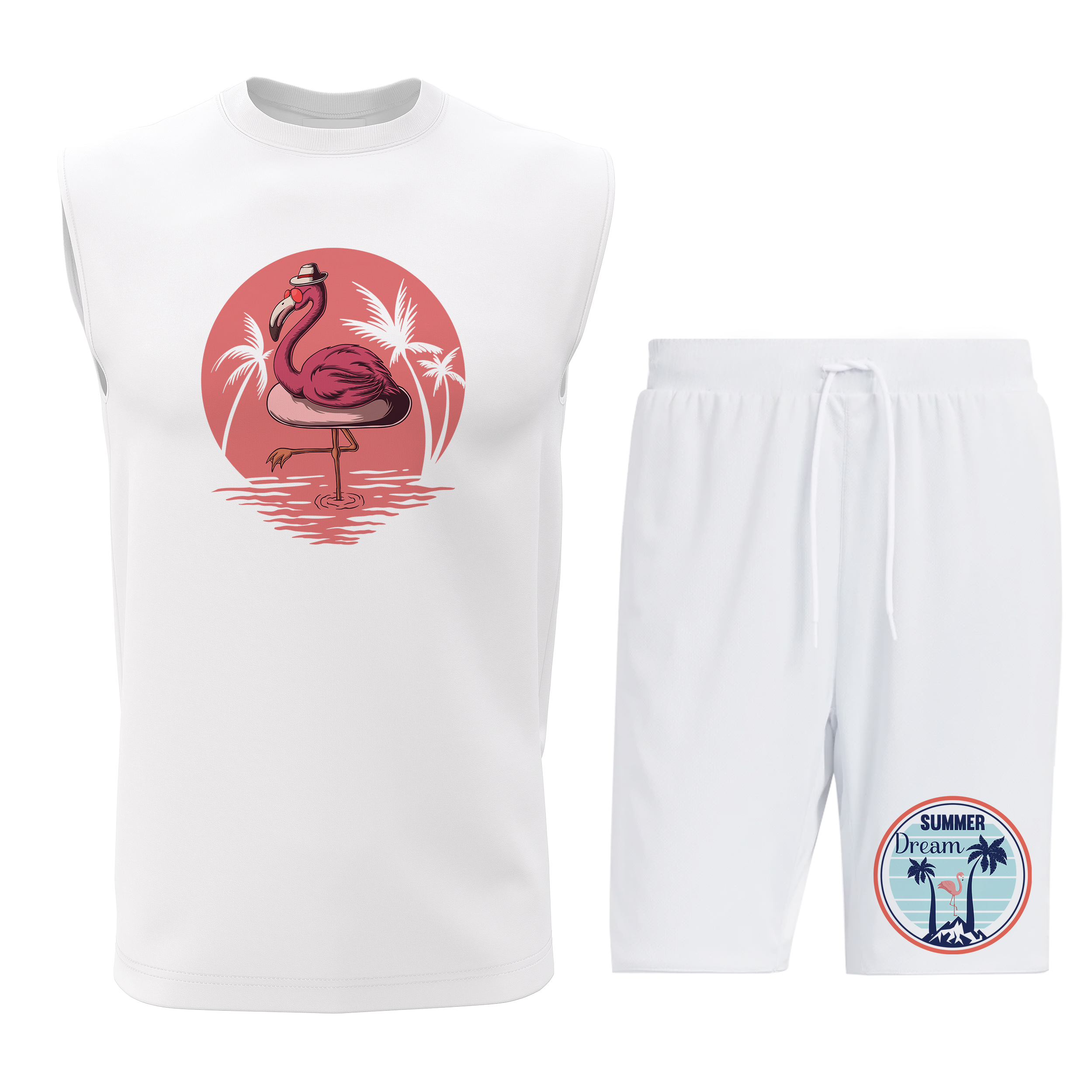 ست تاپ و شلوارک مردانه مدل F019W